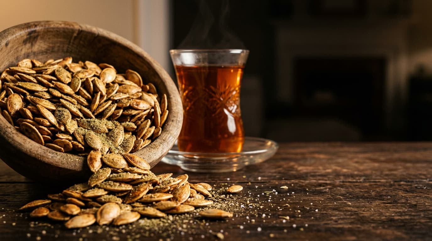 تخمه کدو خوی با عطر گلپر کوهی؛ طعم صمیمی دورهمی