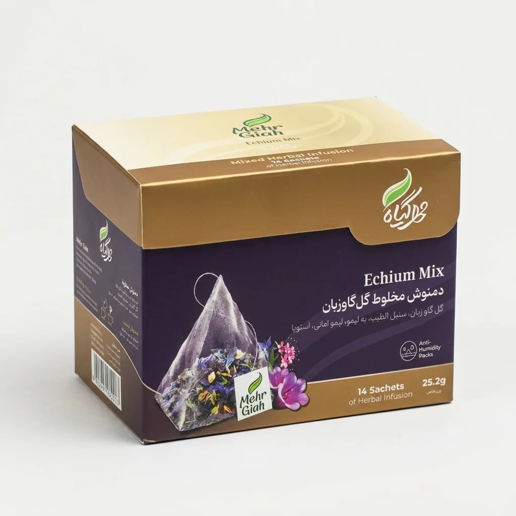 دمنوش مخلوط گل گاوزبان مهرگیاه